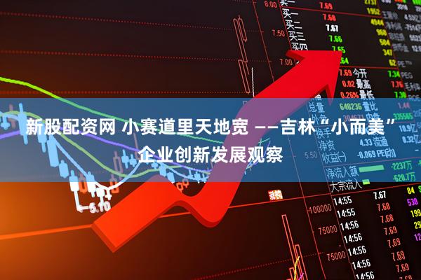 新股配资网 小赛道里天地宽 ——吉林“小而美”企业创新发展观察