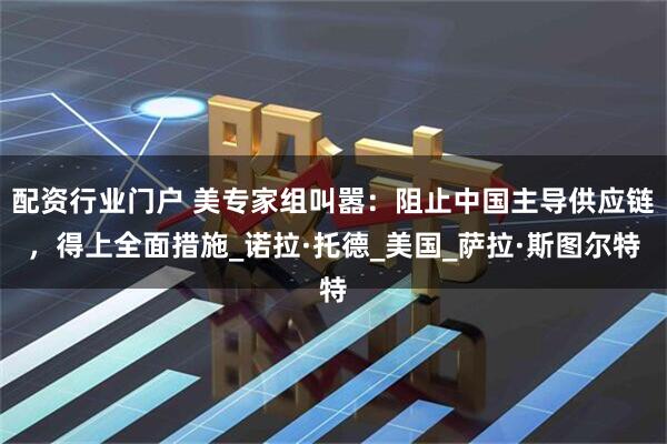 配资行业门户 美专家组叫嚣：阻止中国主导供应链，得上全面措施_诺拉·托德_美国_萨拉·斯图尔特